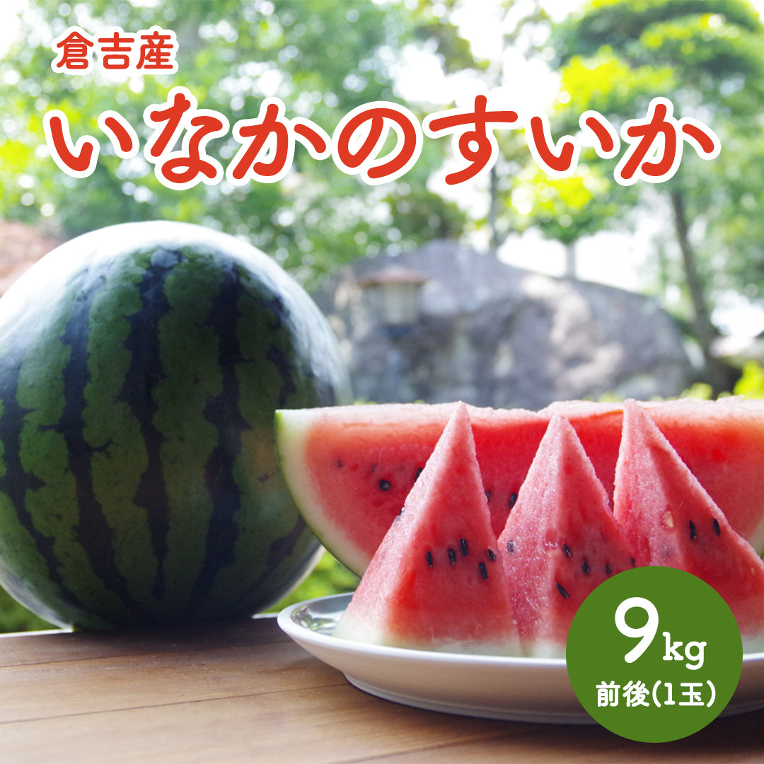 倉吉産】いなかのすいか（9kg前後/1玉）6月中旬頃発送開始予定 – さん
