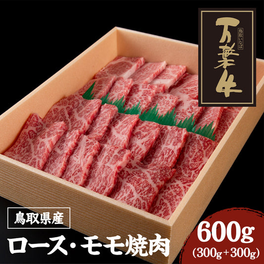 【鳥取県産】万葉牛 ロース焼肉(300g)＋モモ焼肉(300g)