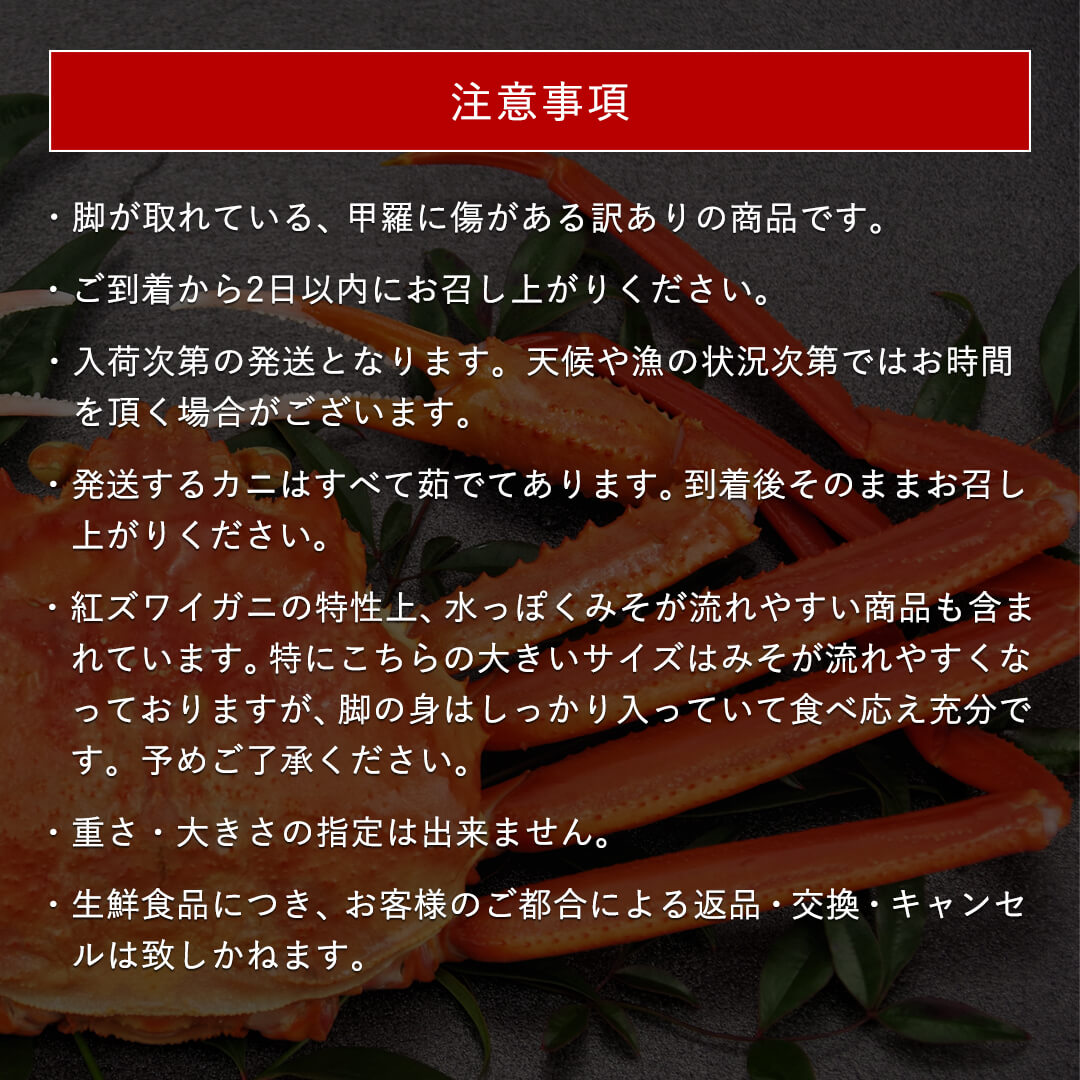 送料無料》【鳥取県産】ボイル 紅ズワイガニ 特A級 – さんチョク